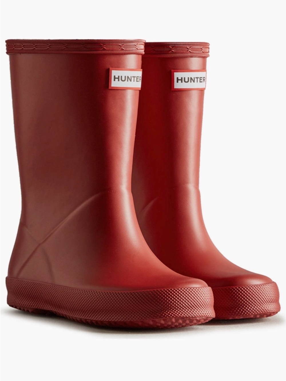 Hunter Kids Bright Red Waterproof Rain Boots